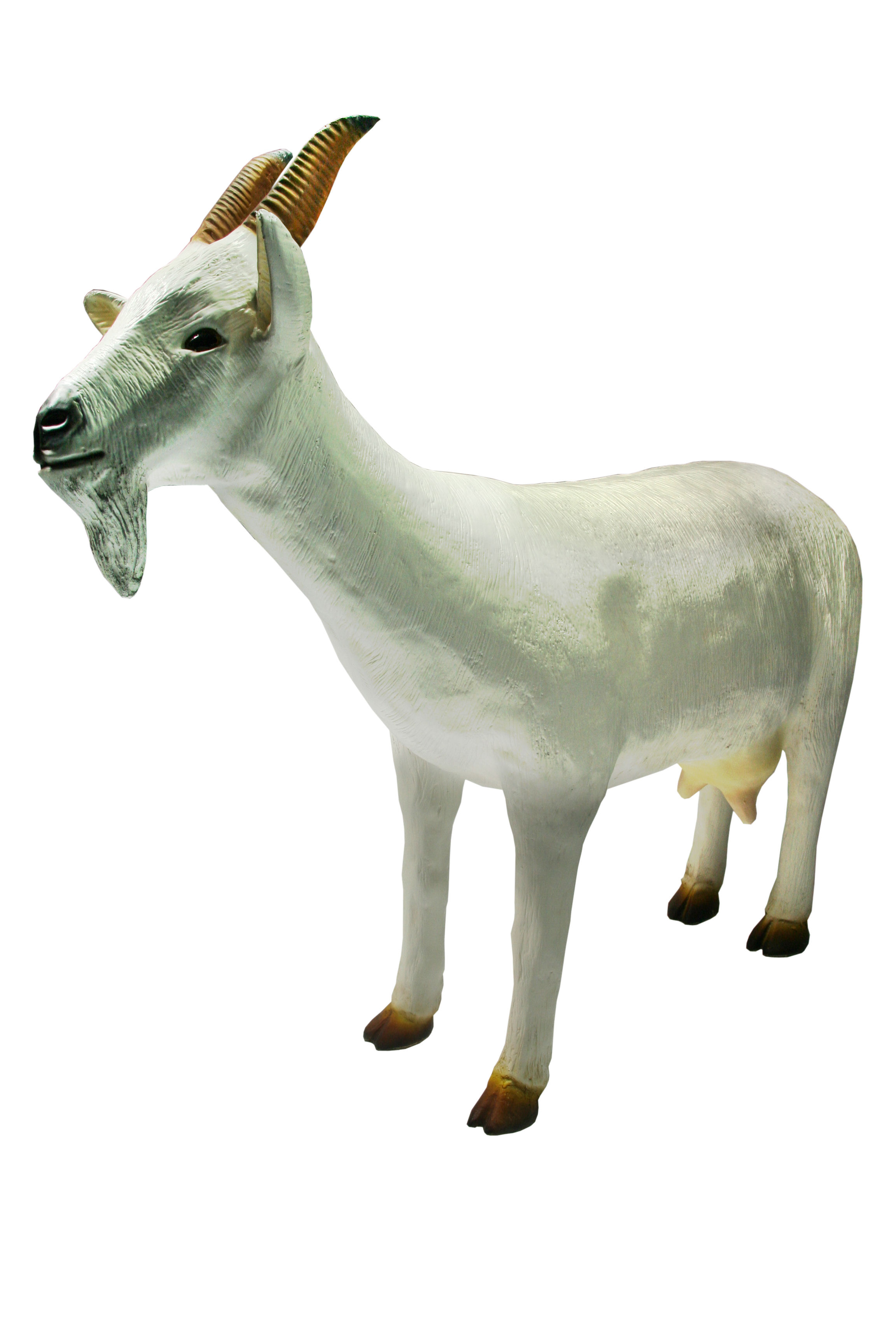Dekofigur Ziege, weiß, "Lüttche"  27cm höhe, 25cm lang